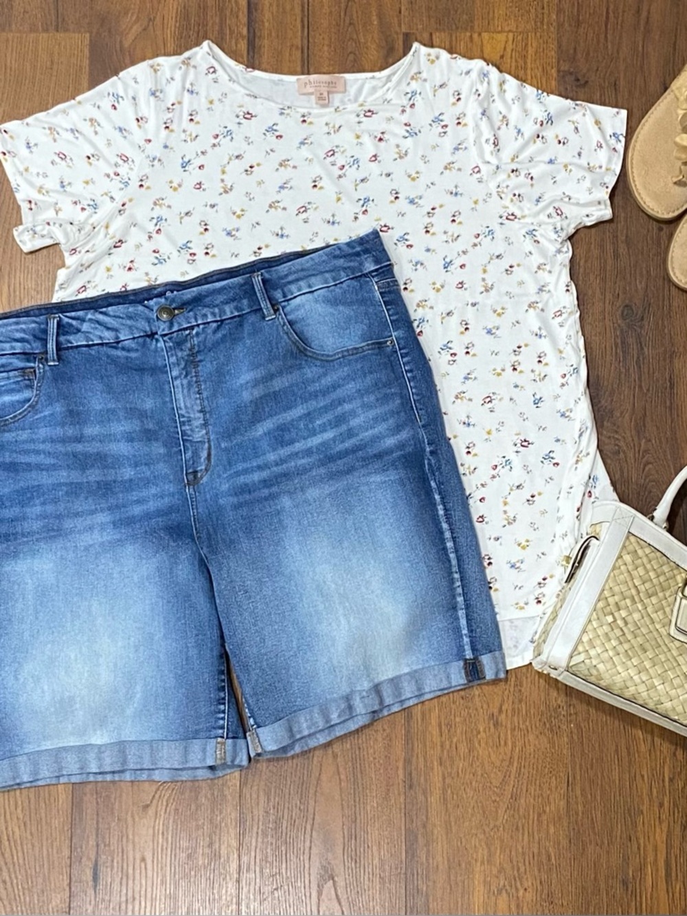 🍭Terra & Sky Light Blue Denim Shorts